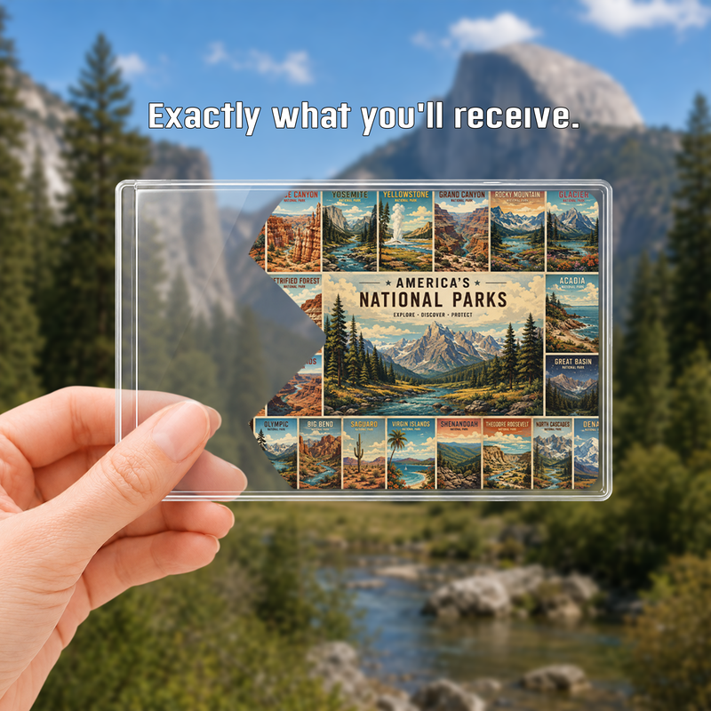 National Parks Stamp Pass Sleeve, Gift for Hikers and Campers