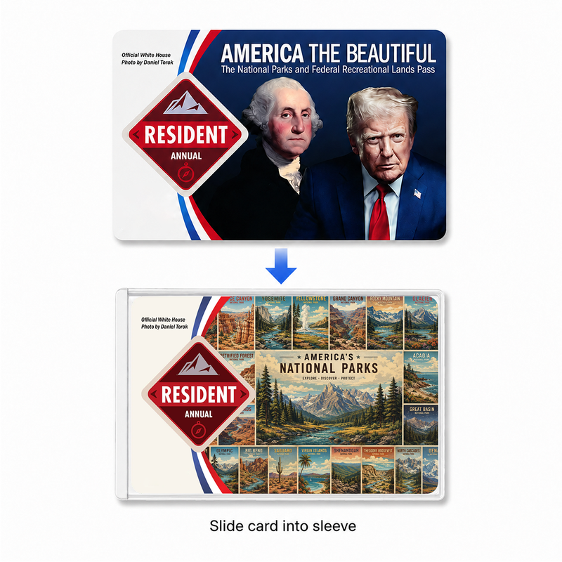 National Parks Stamp Pass Sleeve, Gift for Hikers and Campers