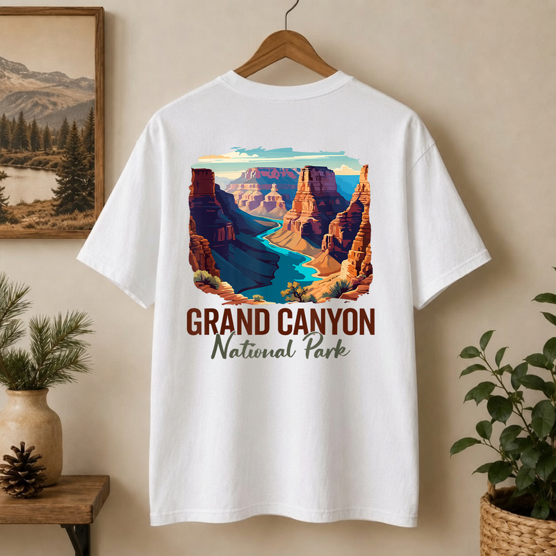 Grand Canyon National Park T-Shirt, Vintage Arizona Travel Graphic Tee, Gift for Hikers