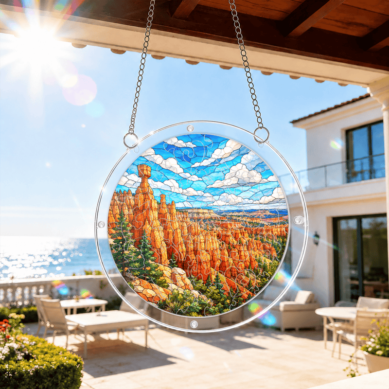 Bryce Canyon Acrylic Puzzle Suncatcher, Hoodoo Window Decor, Gift for Nature Lovers