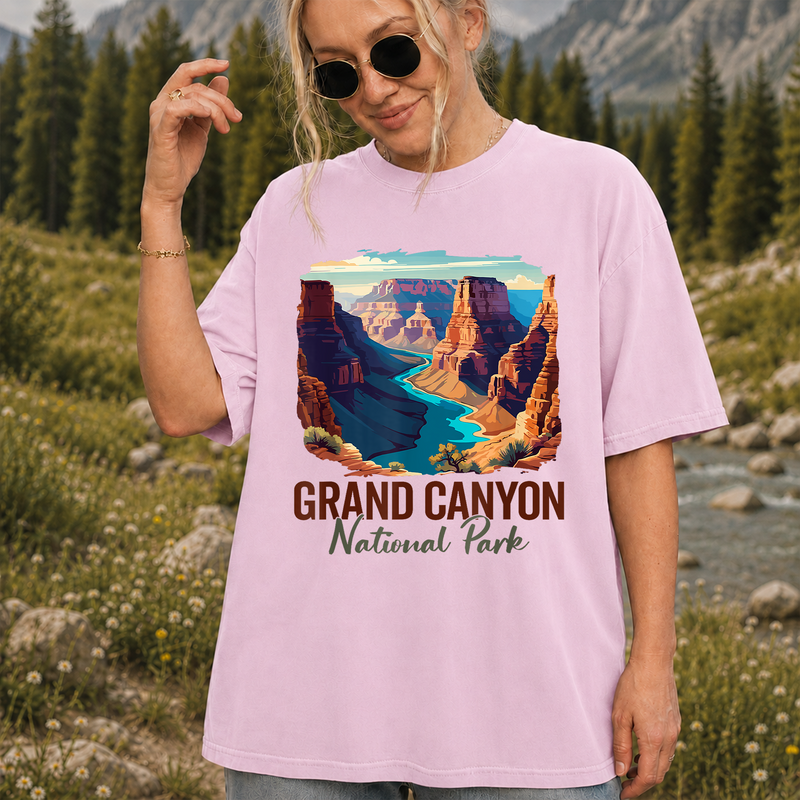 Grand Canyon National Park T-Shirt, Vintage Arizona Travel Graphic Tee, Gift for Hikers