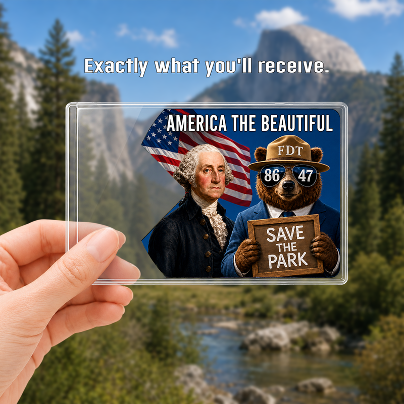 Resist Bear National Park Pass Sleeve – Gift for Hikers & Nature Lovers