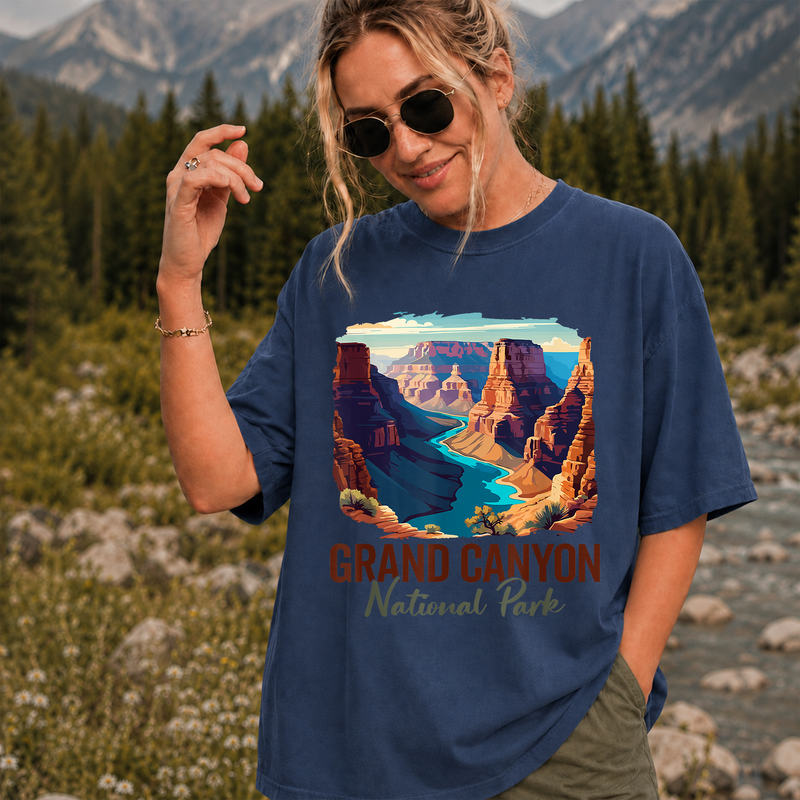 Grand Canyon National Park T-Shirt, Vintage Arizona Travel Graphic Tee, Gift for Hikers
