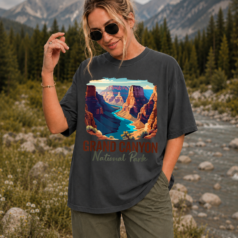 Grand Canyon National Park T-Shirt, Vintage Arizona Travel Graphic Tee, Gift for Hikers