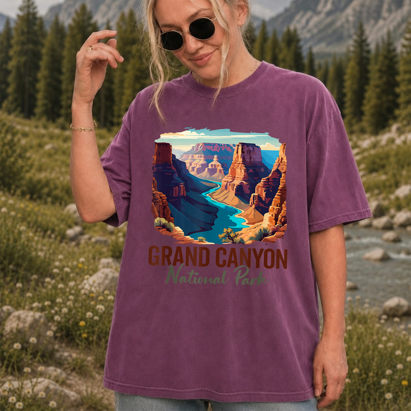 Grand Canyon National Park T-Shirt, Vintage Arizona Travel Graphic Tee, Gift for Hikers
