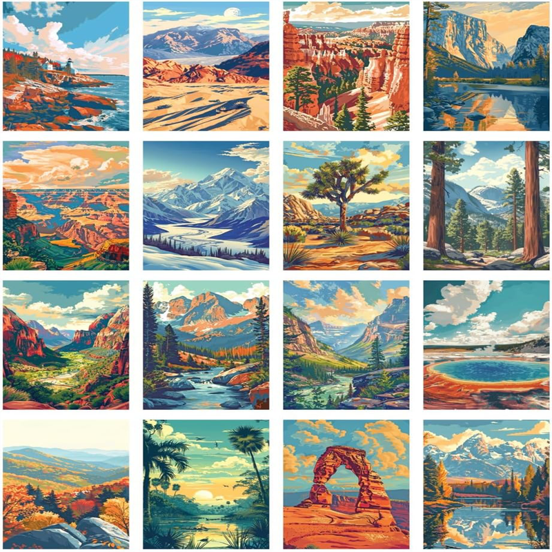 National Parks Jigsaw Puzzle Box Set, Gift for National Park Lovers