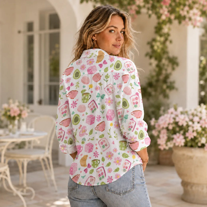 Funny Mahjong Blouse Shirt for Women, Pastel Game Night Lover Gift