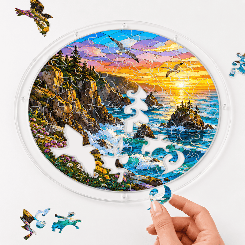 Olympic National Park Acrylic Puzzle Suncatcher, Coastal Window Decor, Gift for Nature Lovers