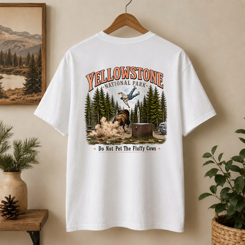 Bison Yellowstone National Park Shirt, Do Not Pet the Fluffy Cows T-Shirt, Gift for Hikers