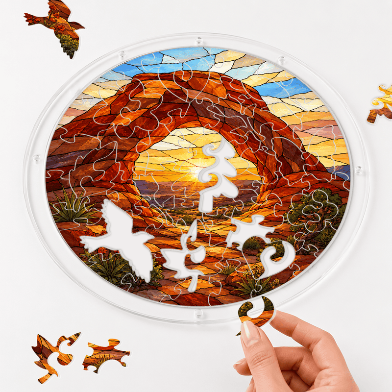 Arches National Park Acrylic Puzzle Suncatcher, Desert Window Decor, Nature Lover Gift