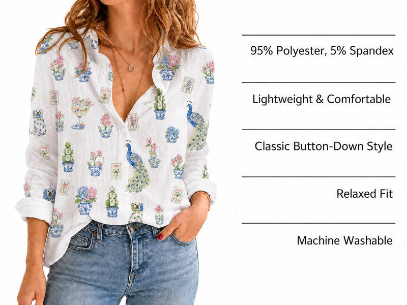 Mahjong Drink Blouse Shirt for Women, Game Night Mah Jongg Lover Gift