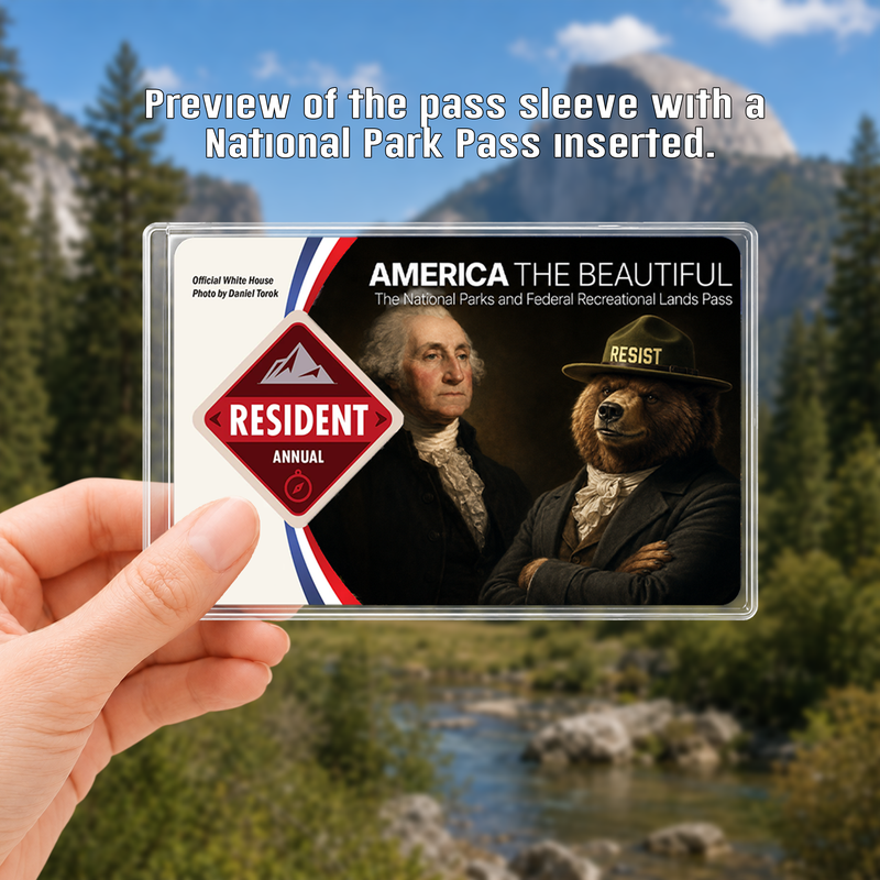 Resist Bear National Park Pass Sleeve – Gift for Hikers & Travel Lovers