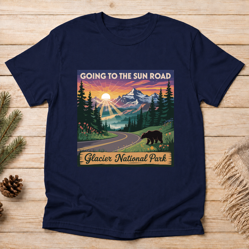 Going-to-the-Sun Road Glacier National Park T-Shirt, Montana Road Trip Tee, Gift for Hikers