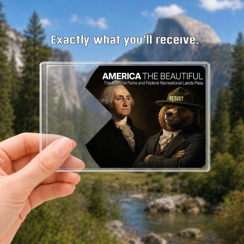 Resist Bear National Park Pass Sleeve – Gift for Hikers & Travel Lovers