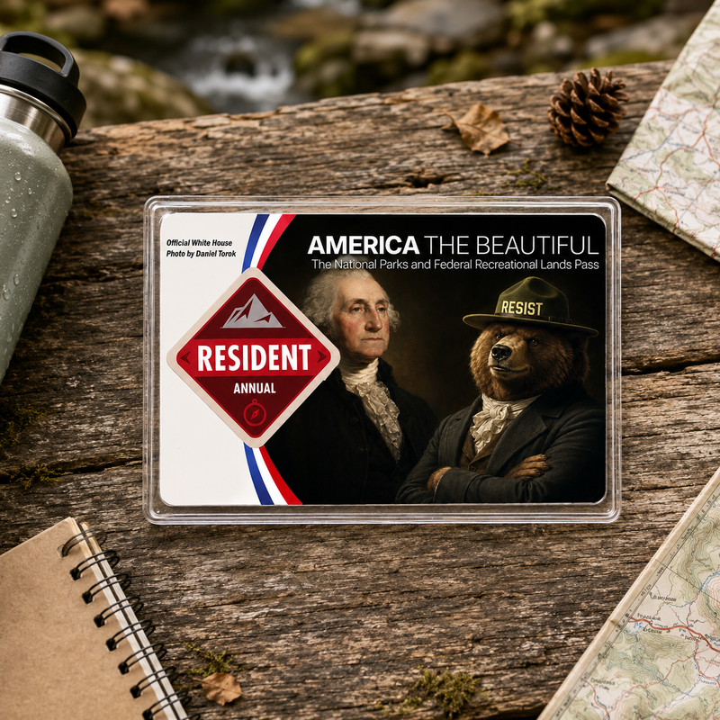 Resist Bear National Park Pass Sleeve – Gift for Hikers & Travel Lovers