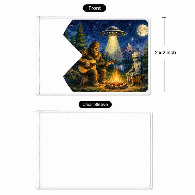 Bigfoot Alien National Park Pass Sleeve – Gift for Hikers & Campers