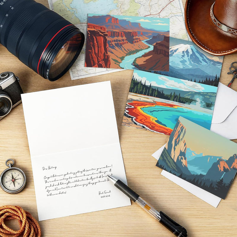 48 Pack National Park Blank Greeting Cards with Envelopes, All Occasion Note Cards