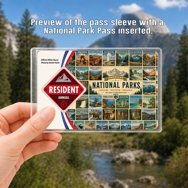 63 National Parks Pass Sleeve – Gift for Hikers & Campers