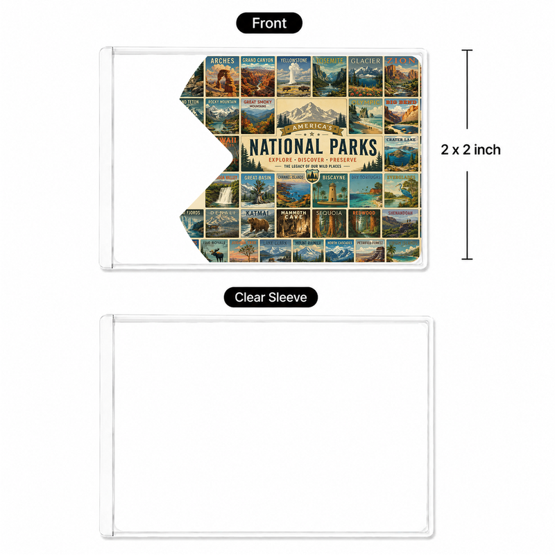 63 National Parks Pass Sleeve – Gift for Hikers & Campers