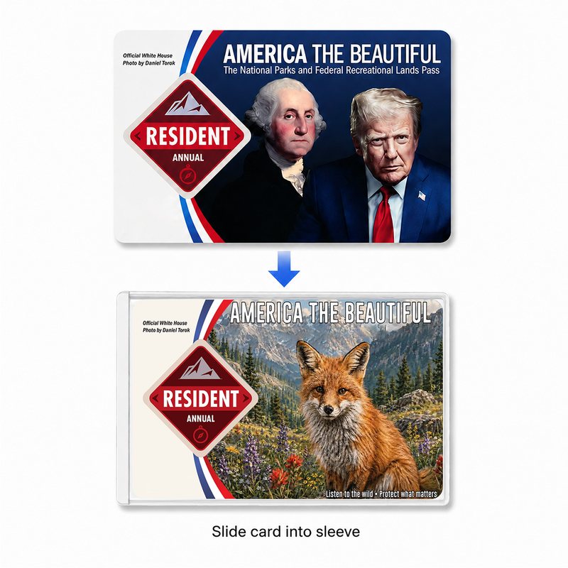 Red Fox National Park Pass Sleeve | Hiking Camper Gift