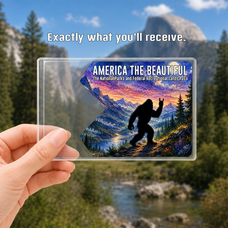 Bigfoot National Park Pass Sleeve – Gift for Hikers & Campers