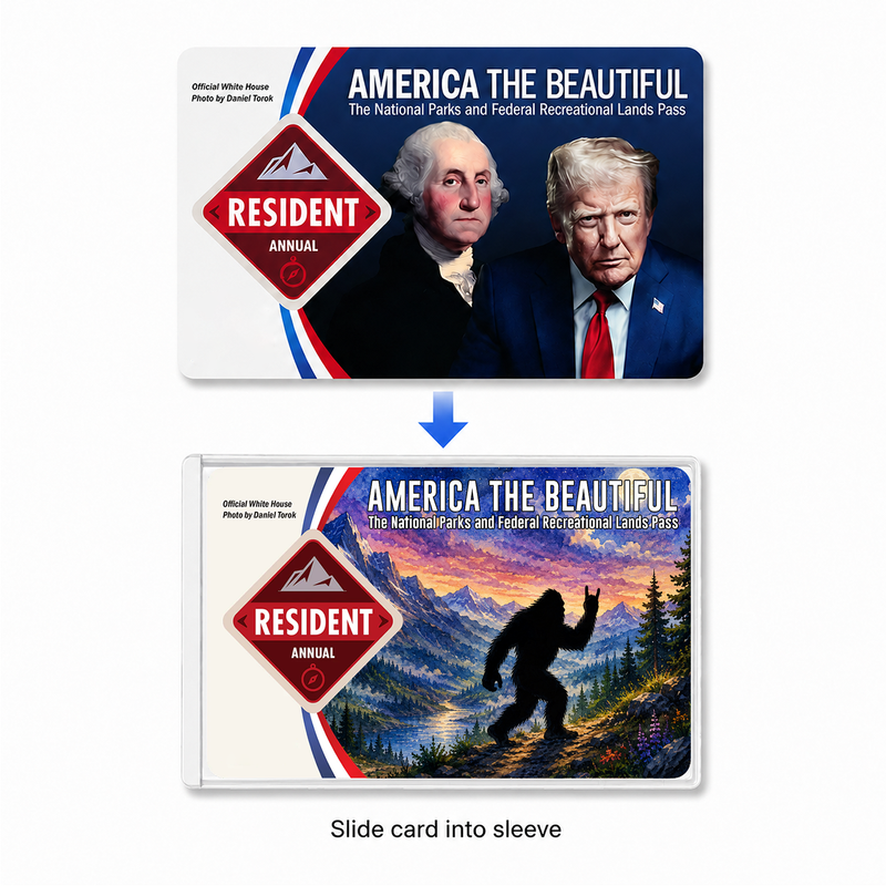 Bigfoot National Park Pass Sleeve – Gift for Hikers & Campers