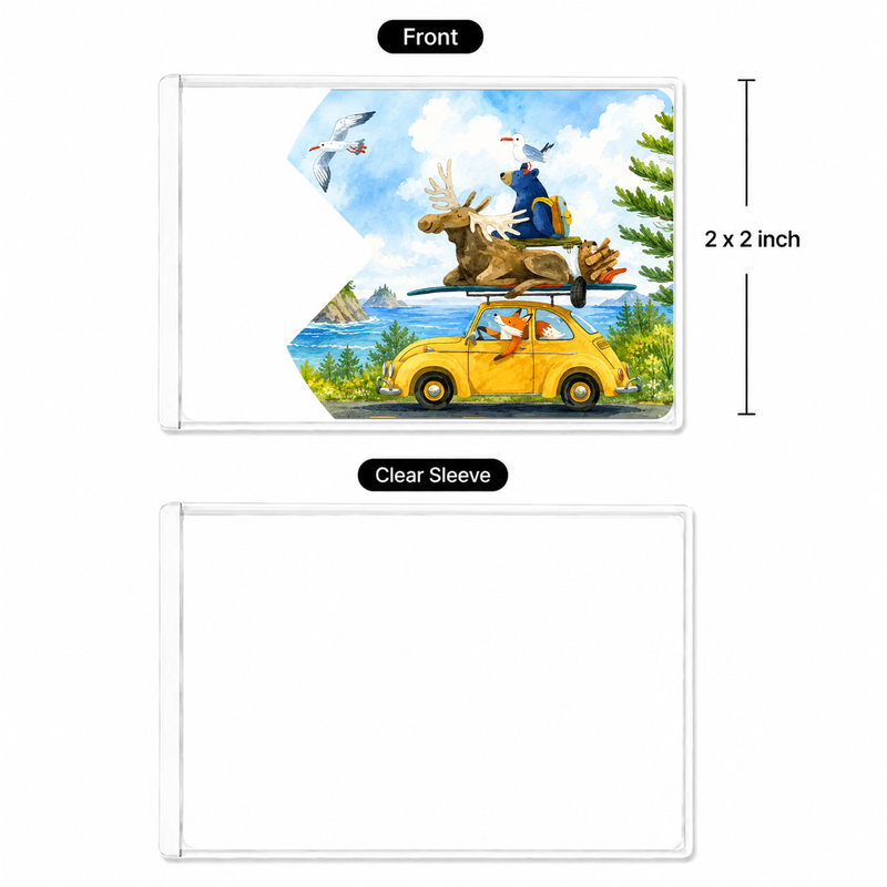 Cute Camping Animals National Park Pass Sleeve | Hiking Camper Gift
