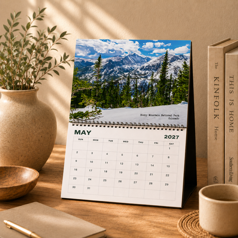2027 National Parks Wall Calendar, Nature Calendar, Scenic Landscape Wall Decor, Outdoor Lover Gift