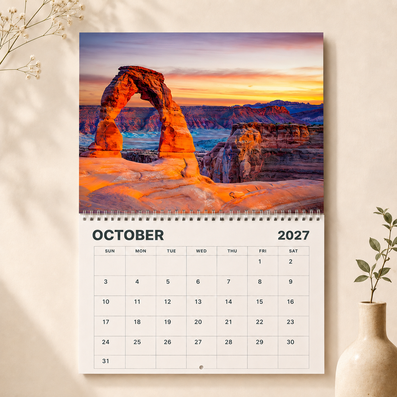2027 National Parks Wall Calendar, Nature Calendar, Scenic Landscape Wall Decor, Outdoor Lover Gift