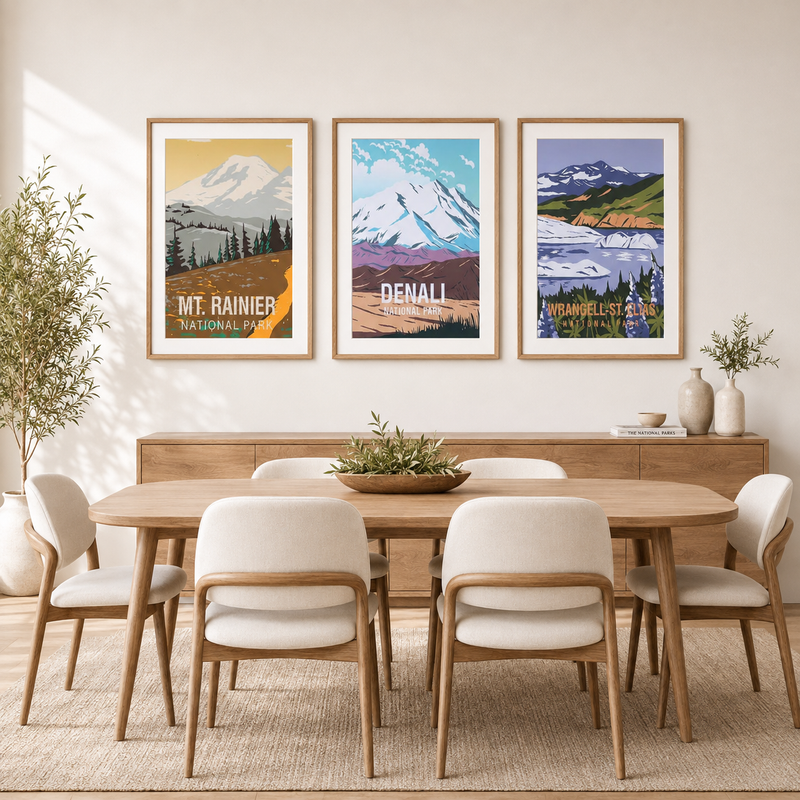 16 Pack National Park Posters, Vintage Travel Wall Art Prints, 8x10 Nature Decor